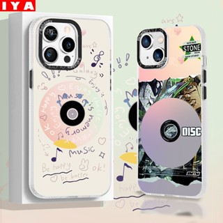 เคสโทรศัพท์มือถือแบบแข็ง ไล่โทนสี ลายแผ่น CD โน้ตเพลง หรูหรา สําหรับ Redmi Note 12 Pro A2 A1 12C 10C 9C 10A 9A 8A Note 11S Note9 Note10 Note8 Note7 Poco X3 M5S C40