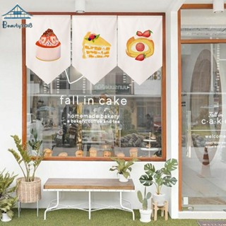 ผ้าม่านสั้น ทรงสามเหลี่ยม ลายขนมหวาน สําหรับตกแต่งห้องครัว หน้าต่าง ร้านค้า ร้านกาแฟ