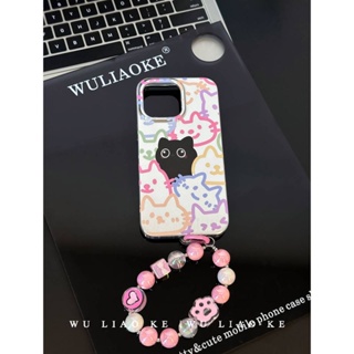 เคสป้องกันโทรศัพท์มือถือชุบไฟฟ้า กันกระแทก ลายแมว สําหรับ Apple Iphone 14promax 13 12 11 14pro 13pro 14