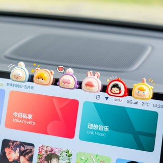 Cartoon Doll Car Decoration Navigation Screen Creative Cute Decorations inside the Car Dashboard Car Interior Decoration KU0p