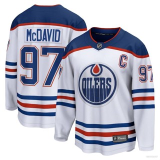 ใหม่ NHL Edmonton Oilers Jersey McDavid เสื้อยืด แขนยาว พลัสไซซ์