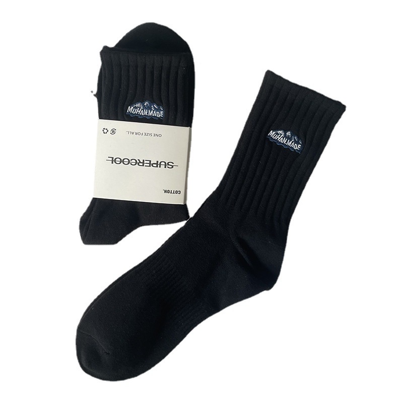 ถุงเท้า ผ้าฝ้าย ดูดซับเหงื่อ ระงับกลิ่น ปักลาย สําหรับผู้ชาย และผู้หญิง และนักเรียน - รูปที่ 3