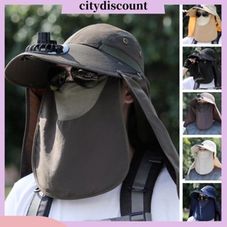 &lt;citydiscount&gt; หมวกชาวประมง พัดลมระบายความร้อน ป้องกันรังสียูวี ระบายอากาศ ปีกกว้าง บรรเทาความร้อน สําหรับตกปลา ตั้งแคมป์กลางแจ้ง