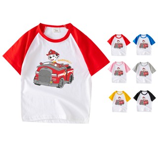 **พร้อมส่ง** เสื้อยืดคอกลม แขนสั้น ผ้าฝ้าย ลาย Paw Patrol 6 สี สําหรับเด็ก LA007