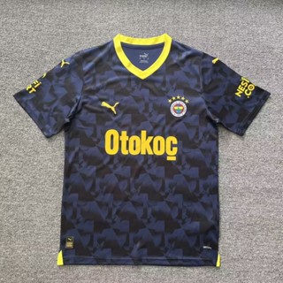 เสื้อกีฬาแขนสั้น ลายทีมชาติฟุตบอล Fenerbahce Away Club Jersey S-XXL 23-24 ชุดเยือน สําหรับผู้ชาย