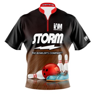 Storm DS เสื้อโปโล แขนสั้น พิมพ์ลายโบว์ลิ่ง 1558-ST 3D