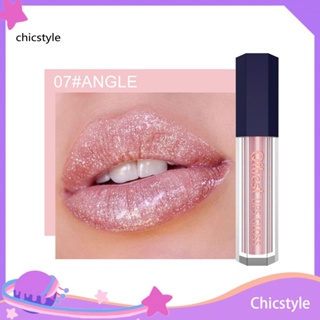 Chicstyle QIBEST ลิปสติก เนื้อลิขวิด เมทัลลิก แวววาว ชุ่มชื้น ไม่เหนียวเหนอะหนะ