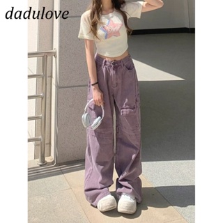 DaDulove💕 New American Ins High Street Multi-pocket Overalls Niche High Waist Wide Leg Pants Large Size Trousers