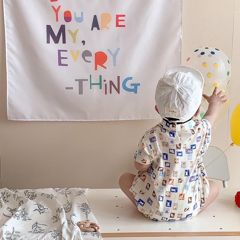 ชุดบอดี้สูท รอมเปอร์ แขนสั้น พิมพ์ลายการ์ตูนสัตว์ ทรงสามเหลี่ยม น่ารัก เหมาะกับฤดูร้อน สําหรับเด็กทารกผู้ชาย และเด็กผู้หญิง อายุ 0-24 เดือน - รูปที่ 4