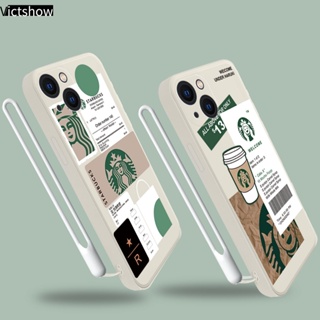 เคสโทรศัพท์มือถือแบบนิ่ม TPU ลายกาแฟ Starbucks Totem พร้อมสายคล้อง แฟชั่น สําหรับ Infinix Hot 11S NFC 10 11 Play 10 10t 10s NFC 10i S4 9 Pro 10 Lite 11 Plus Hot 9 Play 11 Smart 4 4C 5 Pro  3 Plus Note 8 10 Tecno Spark 5 PRO A15 A16 A5S Y12 Y20 Y15S Y21S