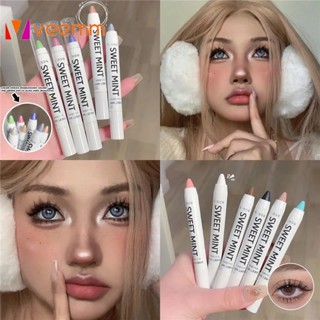 Sweet Mint Flash Eye Shadow Stick Multi-use Eye Head Brightening Pearlescent Silkworm Pen Waterproof Sink Eye Shadow Stick veemm