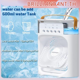 พัดลมไอเย็น เครื่องทำความชื้น เครื่องปรับอากาศ Usb Mini Portable Fan Humidifier Purifier Mist Cooler bri