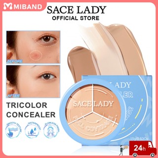 พร้อมส่ง Sace Lady รองพื้นคอนซีลเลอร์เนื้อแมทติดทนนานควบคุมความมันกระจ่างใส 3 สีครีมรองพื้นชนิดน้ำคอนซีลเลอร์ปกปิดเต็มรูปแบบกันน้ำแต่งหน้ามืออาชีพ 15g