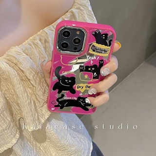 ใหม่ เคสป้องกันโทรศัพท์มือถือกระจก ลายการ์ตูนแมวน่ารัก กันกระแทก สําหรับ Apple Iphone 14promax 13 11 14pro 13pro 14