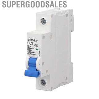 Supergoodsales 1P AC230 400V Small Circuit Breaker Overload Protection 6kA Breaking  Air Switch Mini