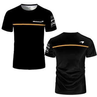 ใหม่ เสื้อยืดลําลอง แขนสั้น คอกลม พิมพ์ลาย One Mclaren Team Racing Car F1 3D ขนาดใหญ่ สําหรับผู้ชาย เหมาะกับการเล่นกีฬา