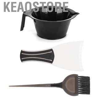 Keaostore 3pcs Hair Coloring Tool  Safe Dyeing Bowl Brush Durable Eco-friendly Dye  Applying with Mellow Comb  for Professional Salon