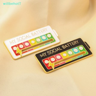 [WillbehotT] เข็มกลัดโลหะ รูป My Social Sliding Enamel Pins สร้างสรรค์ เครื่องประดับ สําหรับเสื้อผ้า [ใหม่]