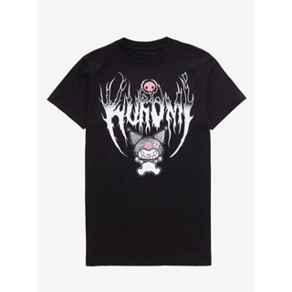 Kuromi เสื้อยืดลายการ์ตูนผู้ชายและผู้หญิง ชื่อร่วม S-5XL