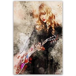 Taylor Swift โปสเตอร์ภาพวาดผ้าใบ รูป Taylor Swift สําหรับตกแต่งผนังห้องเด็กผู้หญิง