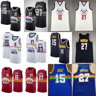 เสื้อกีฬาแขนสั้น ลายทีม NBA Jersey 15 สีทอง#27 ชุดเครื่องแบบบาสเก็ตบอล ปักลาย Yorky 446405