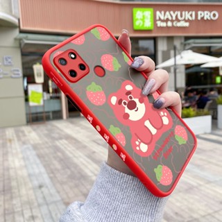 เคสโทรศัพท์มือถือ ซิลิโคนนิ่ม กันกระแทก ลายการ์ตูนหมีสตรอเบอร์รี่ สําหรับ Realme C12 Narzo 20 Narzo 30A C25 C25s Narzo 50A