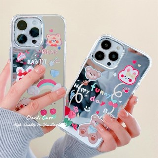 เคสป้องกันโทรศัพท์มือถือ แบบนิ่ม ลายการ์ตูนกราฟฟิตี้ และเมฆน่ารัก สําหรับ iPhone 14 13 12 11 Pro Max