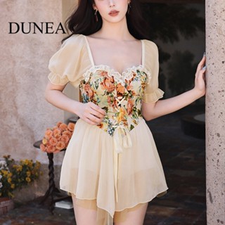 Dunea ชุดว่ายน้ํา ดีลักซ์ สลิม สไตล์เรโทร สําหรับผู้หญิง