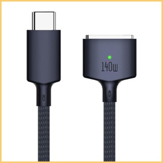 สายเคเบิล USB c เป็นแม่เหล็ก 3 140W 2 เมตร Type-c ยืดหยุ่น PD ชาร์จเร็ว