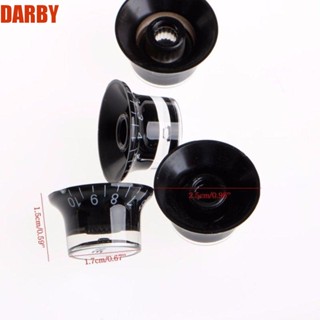 Darby ฝาครอบลูกบิดปรับเสียงกีตาร์ไฟฟ้า เบส เส้นผ่าศูนย์กลาง 25.5 มม. รู LP 6 มม. สีดํา