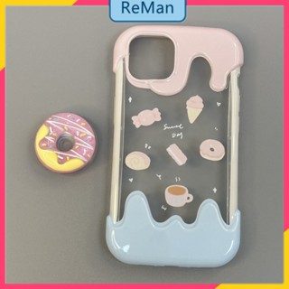 เคสมือถือ แบบนิ่ม ลายโดนัท กันกระแทก สําหรับ Iphone 14 promax Apple 13 11 12 14 pro max 14 Plus 13 12 pro 12 11 pro max Xr Xs max 7 8 Plus 13 pro max 13 12 12 pro 11promax