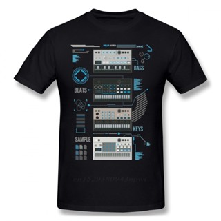 เสื้อยืด พิมพ์ลาย Korg Volca Keys Series Basic Blue Music ขนาดใหญ่ พลัสไซซ์ สําหรับผู้ชาย
