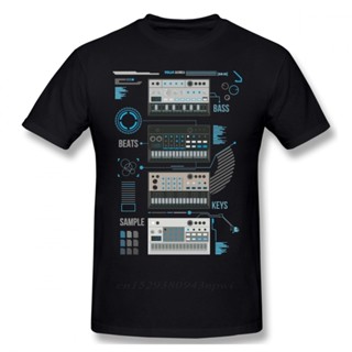 เสื้อยืด พิมพ์ลาย Korg Volca Keys Series Basic Blue Music ขนาดใหญ่ พลัสไซซ์ สําหรับผู้ชาย