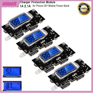 Ni บอร์ดโมดูลพาวเวอร์แบงค์ ที่ชาร์จแบตเตอรี่ PCB USB 5V 1A 2.1A 18650