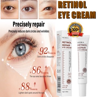 Moika Retinol Repair eye Cream 20g ครีมบํารุงรอบดวงตา กระชับผิวรอบดวงตา ต่อต้านริ้วรอย ถุงใต้ตา ลดอนุภาคเซลลูไลท์ ดูแลดวงตา