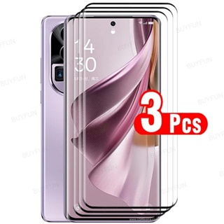 3PCS 9D Curved Tempered Glass Screen Protector For Oppo Reno 10 Pro Plus Reno10 Pro+ PHU110 CPH2521 CPH2525 CPH2531 HD Explosion-Proof Protective Film