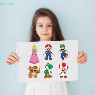 &lt;Redhot&gt; สติกเกอร์ ลายการ์ตูน Super Mario Luigi Yoshi 6 ชิ้น สําหรับผู้ปกครอง และเด็ก