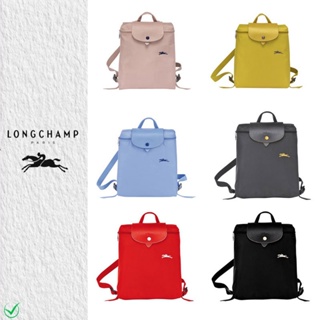 Longchamp 【ผลิตภัณฑ์ฝรั่งเศส】กระเป๋า  แท้ Le Pliage พับเก็บได้ กันน้ำ ไนลอน สะพายหลัง Backpack กระเป๋าเป้
