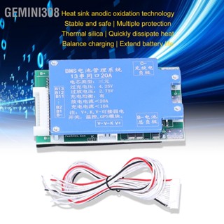 Gemini308 13S 48V 20A บอร์ดชาร์จแบตเตอรี่ลิเธียม BMS โมดูลป้องกันแบตเตอรี่ลิเธียมพร้อมพอร์ต GP5