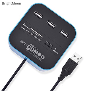 Brightmoon ฮับ USB 2.0 3 พอร์ต SD TF สําหรับคอมพิวเตอร์ PC