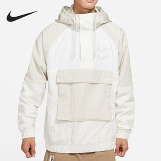 Nike 100% SWOOSH เสื้อแจ็กเก็ต มีฮู้ด ปักลายโลโก้ สําหรับผู้ชาย DJ0477-072