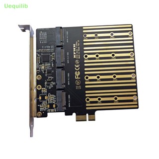 Uequilib อะแดปเตอร์ PCIE เป็น M2 PCI Express X1 3.0 4 พอร์ต B Key M.2 NGFF SATA SSD