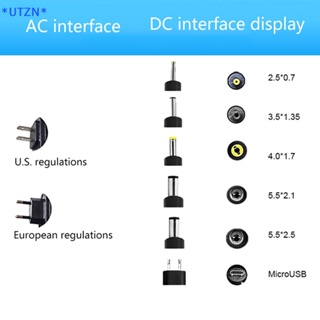 Utzn&gt; อะแดปเตอร์ชาร์จ 1A 1.5A 2A 12V ปลั๊ก EU US สําหรับแถบไฟ Led DC 5.5*2.5 มม.