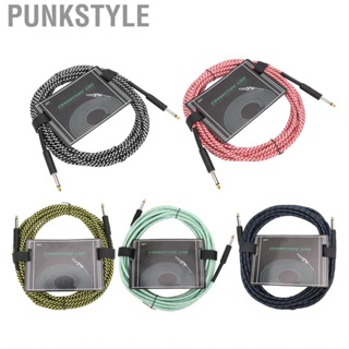 Punkstyle Audio Cord  Musical Instrument Cable 6 Meters Low Noise with Nickel‑Plated Plug for Guitar Bass Playing