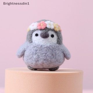 [Brightnessdin1] ชุดจี้ตุ๊กตาเพนกวินน่ารัก ผ้าวูล แฮนด์เมด DIY สําหรับตกแต่ง