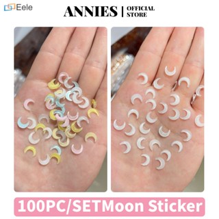 ANNIES 100PC Nail Art Patch เครื่องประดับ Star Moon น้ำแข็งผ่านเครื่องประดับเรซินมอคค่าสามมิติ ↑Eele