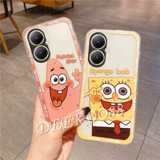 ใหม่ เคสโทรศัพท์มือถือ TPU นิ่ม แบบใส ลายการ์ตูนน่ารัก สีชมพู สีเหลือง สําหรับ VIVOY27 4G 5G VIVO Y27 2023