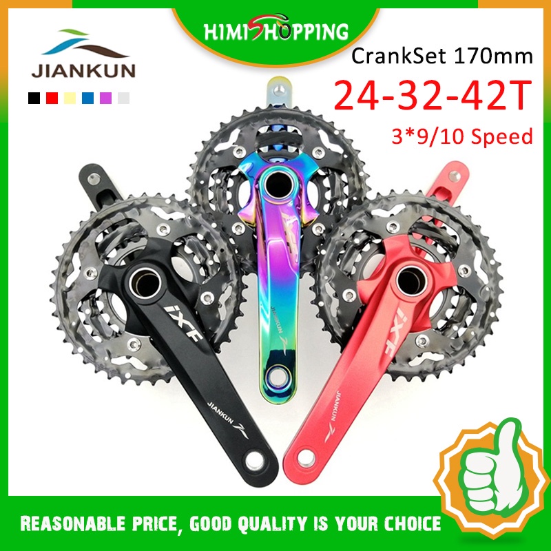 Jiankun IXF ชุดจานหน้าจักรยาน 104BCD 170 มม. 24 32 42T น้ําหนักเบา สําหรับรถจักรยานเสือภูเขา