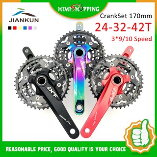 Jiankun IXF ชุดจานหน้าจักรยาน 104BCD 170 มม. 24 32 42T น้ําหนักเบา สําหรับรถจักรยานเสือภูเขา