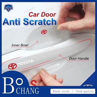 Bochang สติกเกอร์ติดมือจับประตูรถยนต์ กันรอยขีดข่วน สําหรับ Toyota Vios Altis Camry Hilux Avanza Innova 8 ชิ้น ต่อชุด